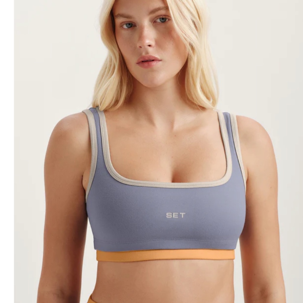 SET Active Lavender and Mustard Sports Bra